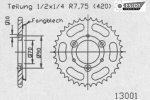 ZAHNKRANZ STAHL 420 (50-13001-48 / JTR239.48)