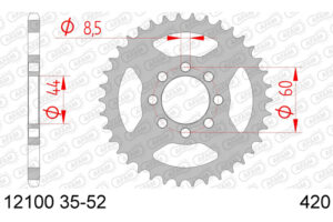 ZAHNKRANZ STAHL 420 (12100-52 / 50-13003-52 / JTR1832.52)