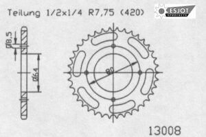 ZAHNKRANZ STAHL 420 (50-13008-39)