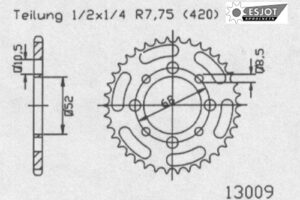 ZAHNKRANZ STAHL 420 (50-13009-50 / JTR801.50)