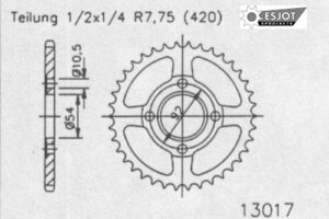 ZAHNKRANZ STAHL 420 (50-13017-47 / JTR1078.47)