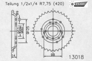ZAHNKRANZ STAHL 420 (50-13018-62)