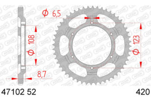 ZAHNKRANZ STAHL 420 (47102-52 / 50-13019-52)