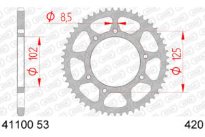 ZAHNKRANZ STAHL 420 (41100-53 / JTR1132.53 / 044724)