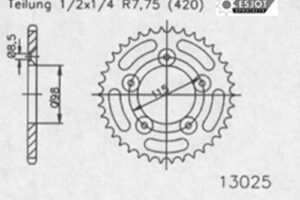 ZAHNKRANZ STAHL 420 (50-13025-50 / JTR894.50)