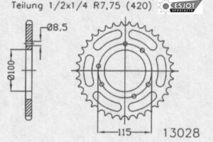 ZAHNKRANZ STAHL 420 (50-13028-50)