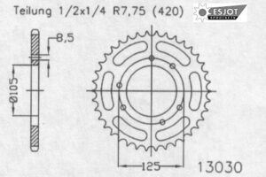 ZAHNKRANZ STAHL 420 (50-13030-71)