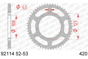 ZAHNKRANZ STAHL 420 (92114-53 / 50-13039-53 / JTR1133.53ZBK)