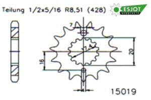 RITZEL 428 (50-15019-17 / JTF558.17)