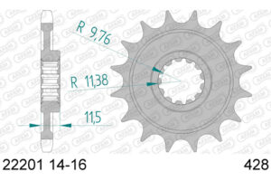 RITZEL 428 (22201-16 / 50-15021-16 / JTF409.16)