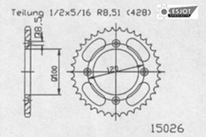 ZAHNKRANZ STAHL 428 (JTR1140.56)