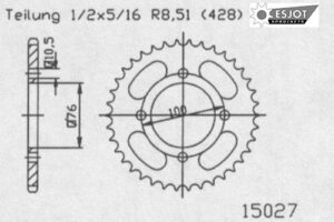 ZAHNKRANZ STAHL 428 (50-15027-56 / JTR1806.56)