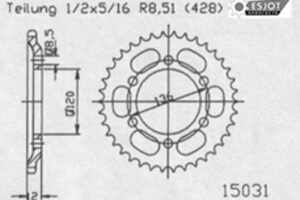 ZAHNKRANZ STAHL 428 (50-15031-47)