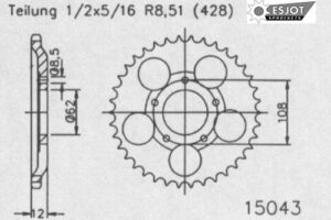 ZAHNKRANZ STAHL 428 (50-15043-58)
