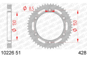 ZAHNKRANZ STAHL 428 (10226-51 / 50-15044-51 / JTR1249.51)