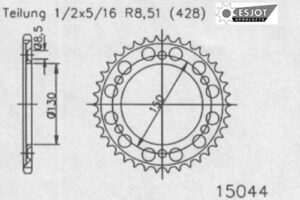 ZAHNKRANZ STAHL 428 (50-15044-54)