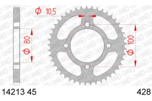 ZAHNKRANZ STAHL 428 (14213-45 / 50-15045-45 / JTR1794.45)