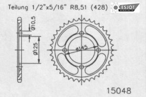 ZAHNKRANZ STAHL 428 (50-15048-56 / JTR1874.56)