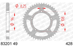 ZAHNKRANZ STAHL 428 (83201-49 / 50-15051-49)