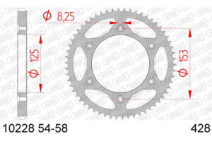 ZAHNKRANZ STAHL 428 (10228-54 / 50-15054-54 / JTR1258.54)