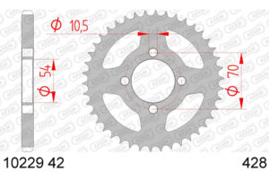 ZAHNKRANZ STAHL 428 (10229-42 / 50-15062-42 / JTR1206.42)
