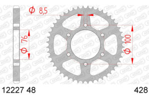 ZAHNKRANZ STAHL 428 (12227-48 / 50-15070-48 / JTR1844.48)
