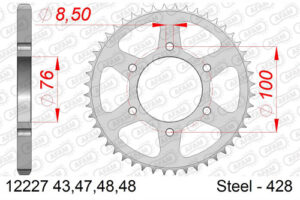 ZAHNKRANZ STAHL 428 (12227-52 / 50-15070-52 / JTR1844.52)