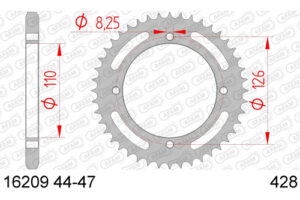 ZAHNKRANZ STAHL 428 (16209-47 / 50-15075-47 / JTR1466.47)
