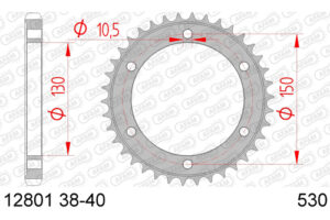ZAHNKRANZ STAHL 530 (12801-46 / 50-27002-46 / JTR866.46)