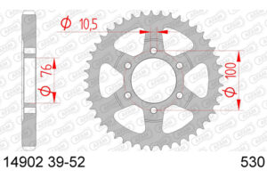 ZAHNKRANZ STAHL 530 (14902-48 / 50-27005-48 / JTR827.48)