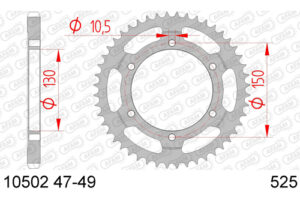 ZAHNKRANZ STAHL 525 (10502-49 / JTR300.49)