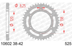 ZAHNKRANZ STAHL 525 (10602-40 / 50-29005-40 / JTR312.40)