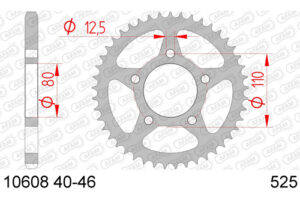 ZAHNKRANZ STAHL 525 (10608-46 / 50-29006-46 / JTR1332.46)