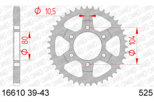 ZAHNKRANZ STAHL 525 (16610-40 / 50-29018-40 / JTR1489.40)