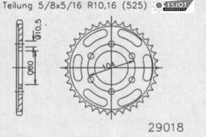 ZAHNKRANZ STAHL 525 (50-29018-46 / JTR1489.46 / 16610-46)