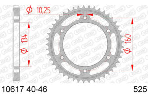 ZAHNKRANZ STAHL 525 (10617-46 / 50-29026-46 / JTR1307.46)