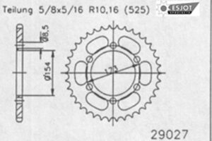 ZAHNKRANZ STAHL 525 (50-29027-43)