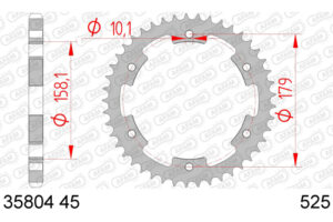 ZAHNKRANZ STAHL 525 (35804-45 / 50-29028-45)