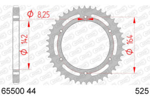 ZAHNKRANZ STAHL 525 (65500-44 / 50-29034-44 / JTR1074.44)
