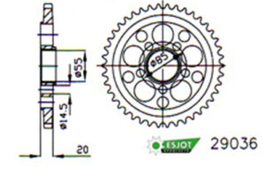 ZAHNKRANZ STAHL 525 (50-29036-39)