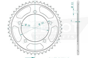 ZAHNKRANZ STAHL 525 (164600-45 / JTR10.45)