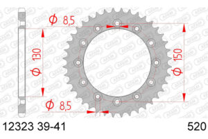 ZAHNKRANZ STAHL 520 (12323-40 / 50-32001-40 / JTR245/2.40)