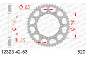 ZAHNKRANZ STAHL 520 (12323-48 / 50-32001-48 / JTR245/2.48)