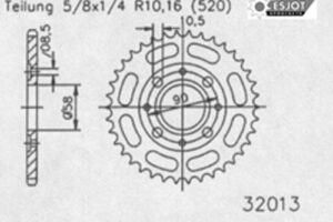 ZAHNKRANZ STAHL 520 (50-32013-35 / JTR279.35)