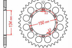 ZAHNKRANZ STAHL 520 (50-32024-49 / JTR460.49)