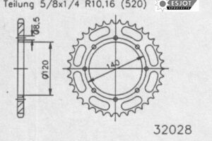 ZAHNKRANZ STAHL 520 (50-32028-47 / JTR487.47)