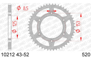 ZAHNKRANZ STAHL 520 (10212-50 / 50-32045-50 / JTR210.50)