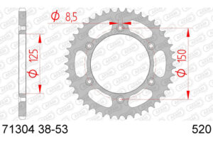 ZAHNKRANZ STAHL 520 (50-32130-41 / JTR897.41)