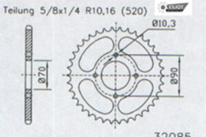 ZAHNKRANZ STAHL 520 (JTR1414.43)