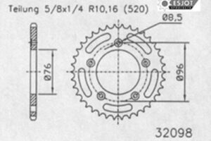 ZAHNKRANZ STAHL 520 (50-32098-41)